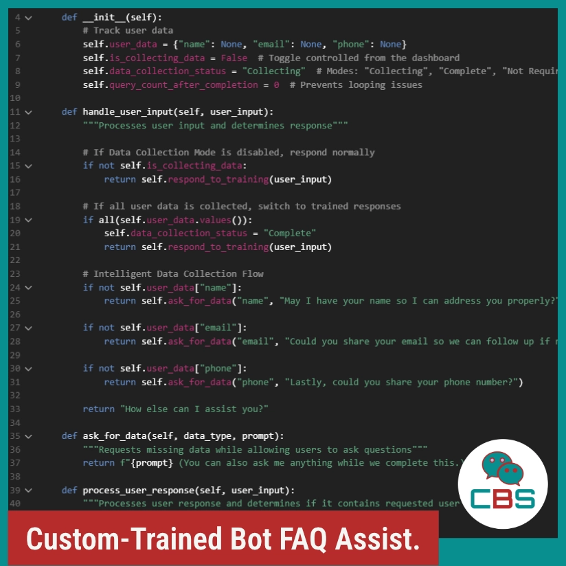 Code for AI-powered FAQ chatbot interface