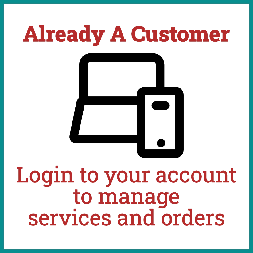Customer login for order management