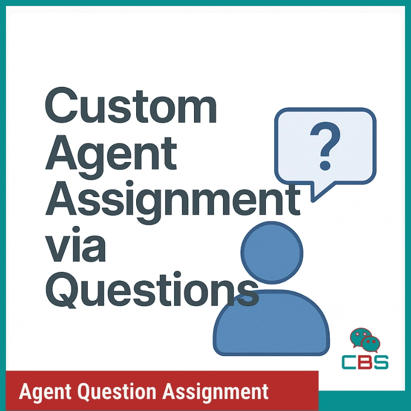 Custom agent assignment through questions graphic.